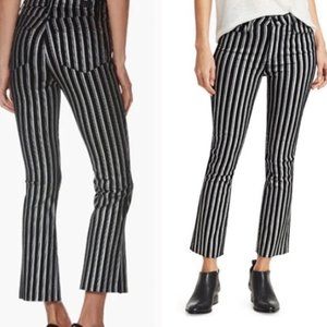 PAIGE Colette Metallic Stripped Kick Flare Jeans